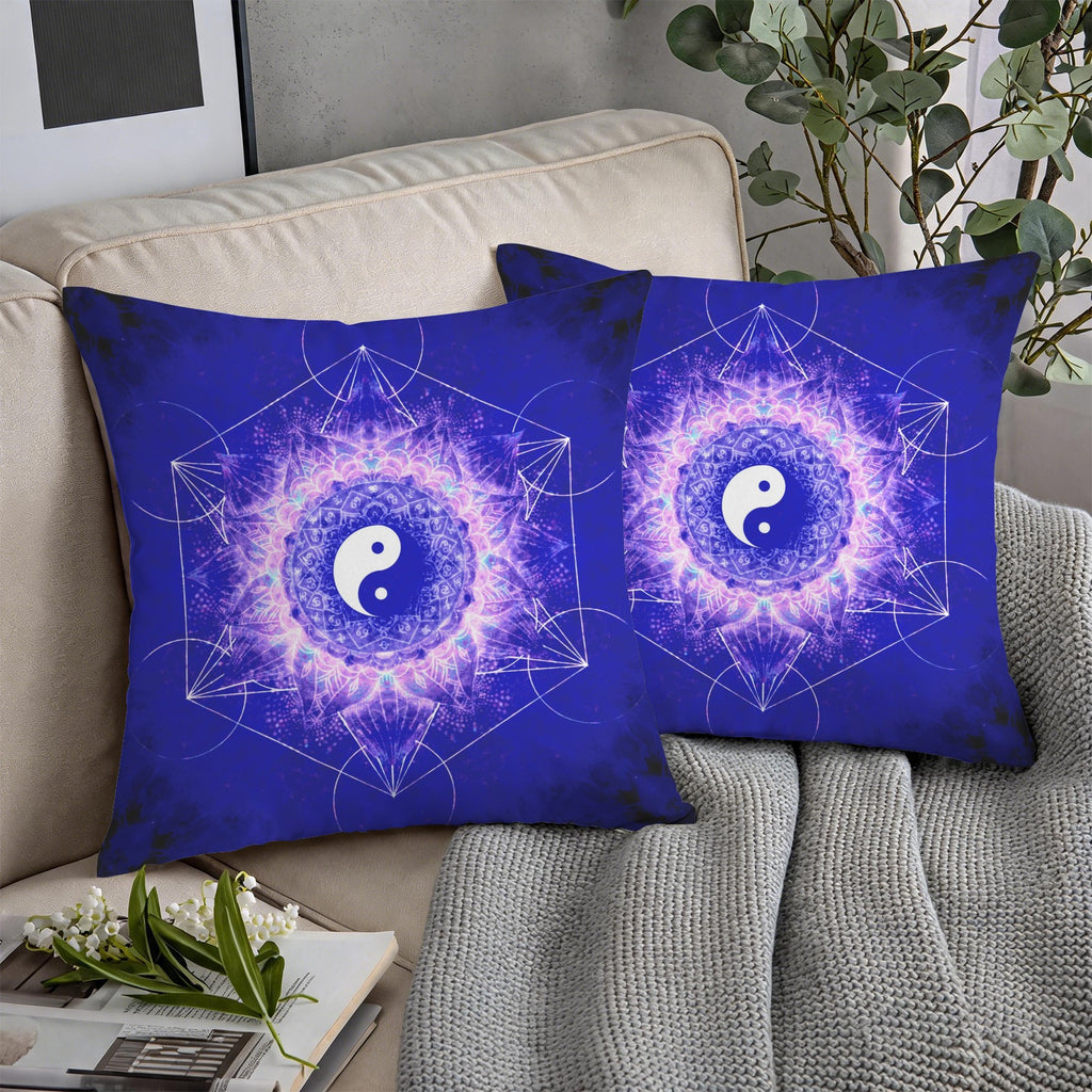 Katerina's Uncertainty in Time & Space Yin Yang Meditations Custom Pillow Cases 18" x 18" (2-Pack) | Ships from USA