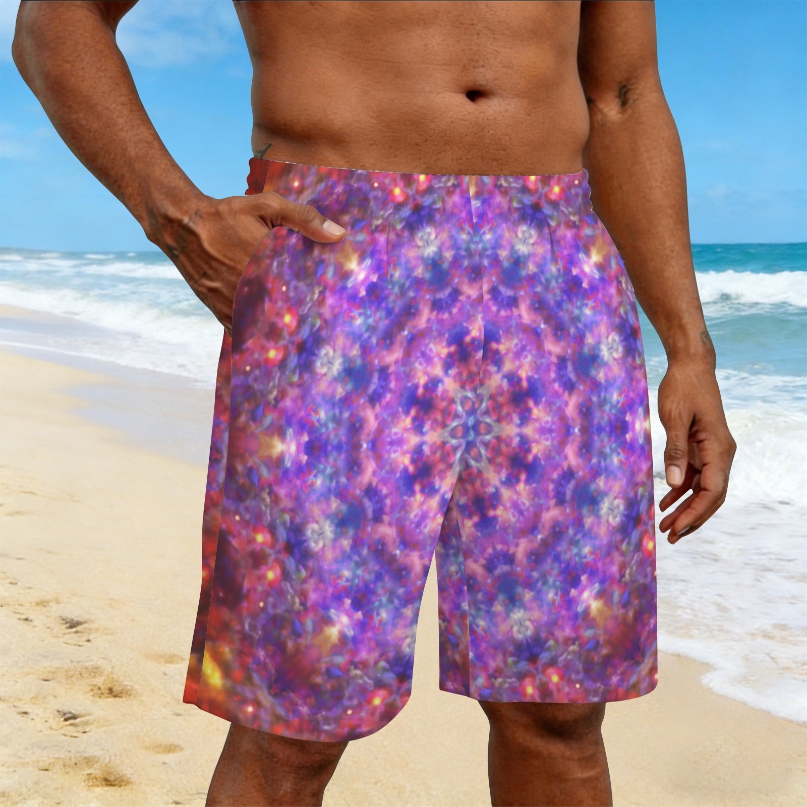 Katerina's Tears Desires Men's All Over Print Beach Shorts (Sets 26) | Ships from USA