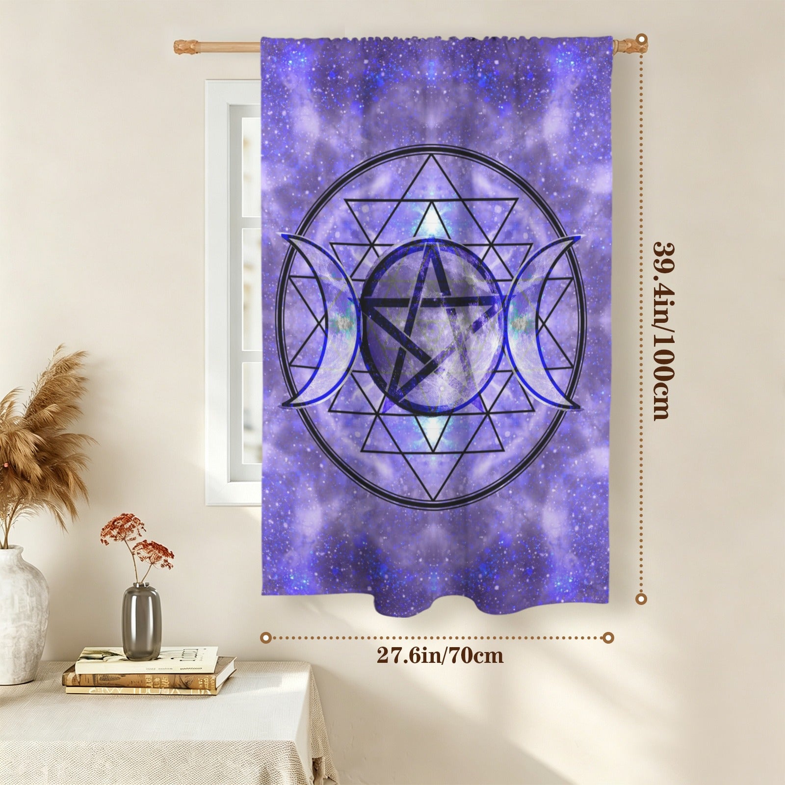 Katerina's Triple Goddess Magickal Desires Window Curtain 27.6" x 39.4" ( 1 Piece ) | Ships from USA