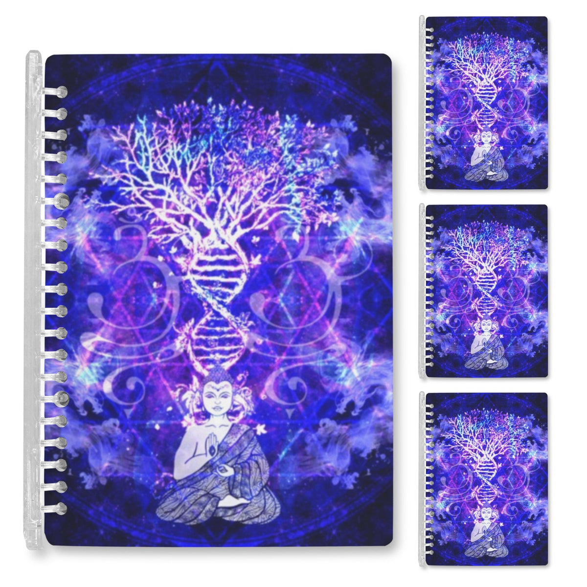 Katerina’s Dragon’s Eye Buddha Meditations Loose-Leaf Notebooks ( Cover Print, 4-Pack ) | Ships from USA