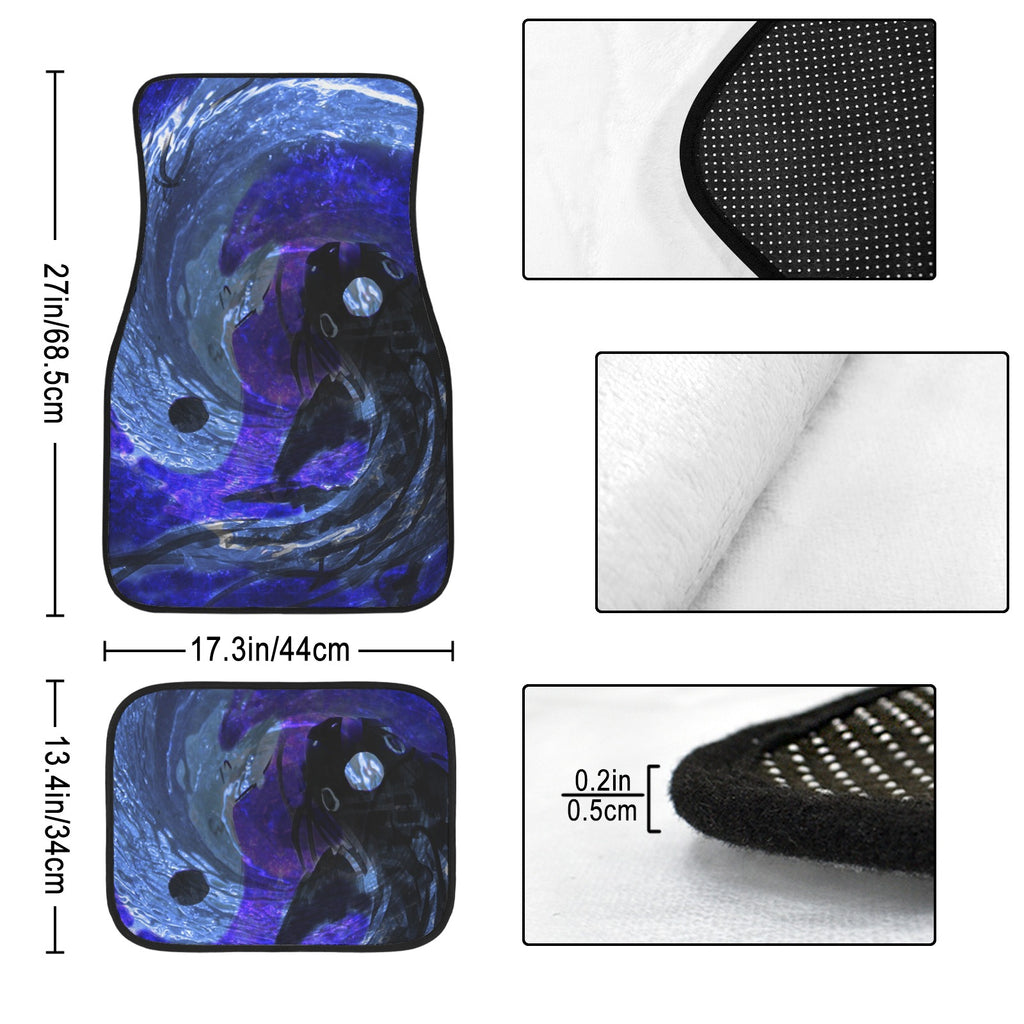 Katerina's Dragon's Eye Koi Desires 4-Piece Car Floor Mats （Customized Separately）| Ships from USA