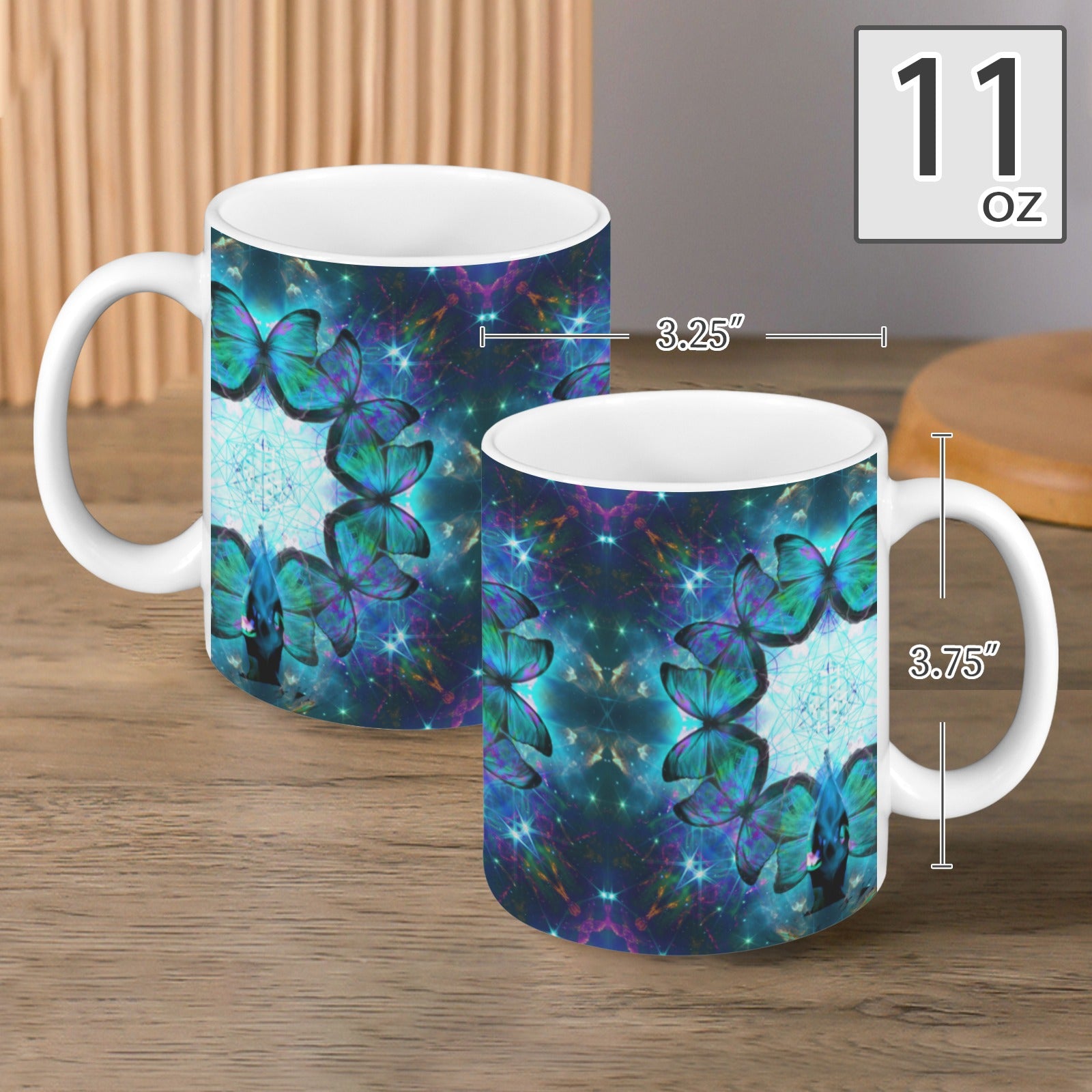 Katerina's Now & Forever Metamorphosis Meditations Custom White Mug(11OZ)(Set of 2) | Ships from USA