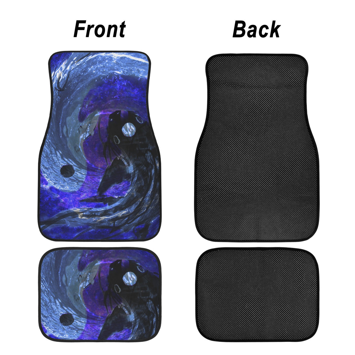 Katerina's Dragon's Eye Koi Desires 4-Piece Car Floor Mats （Customized Separately）| Ships from USA