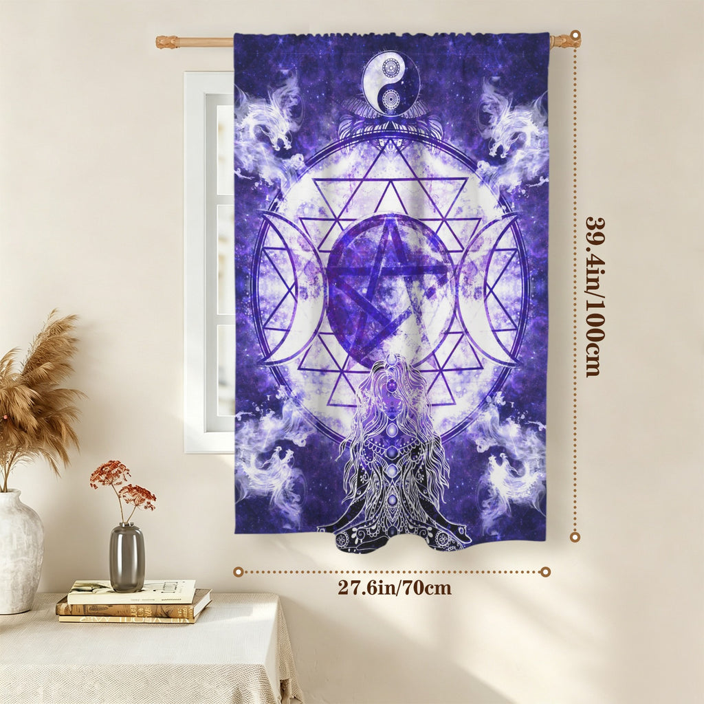 Katerina's Dragon's Eye Magickal Awakening Meditations Window Curtain 27.6" x 39.4" ( 1 Piece ) | Ships from USA