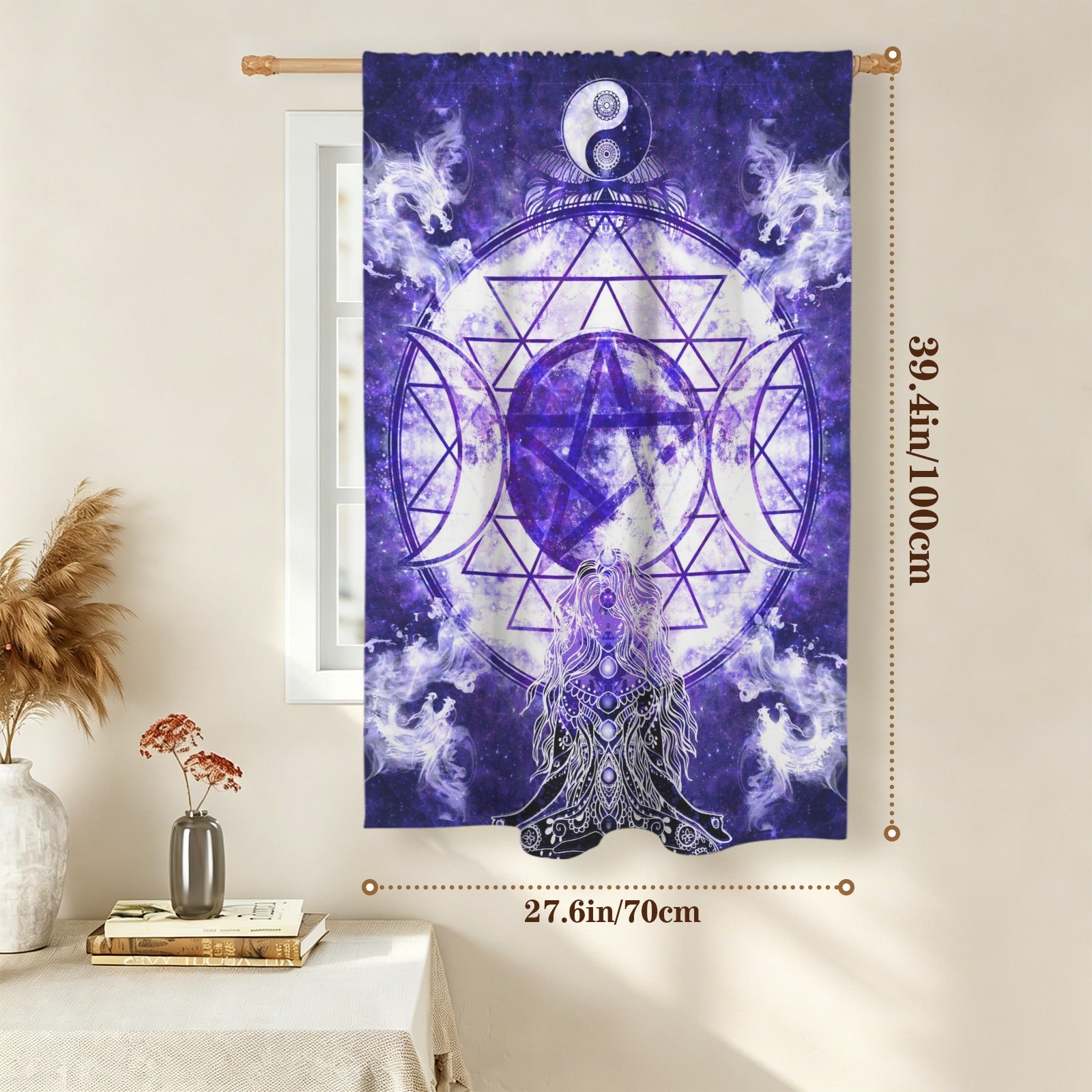 Katerina's Dragon's Eye Magickal Awakening Meditations Window Curtain 27.6" x 39.4" ( 1 Piece ) | Ships from USA