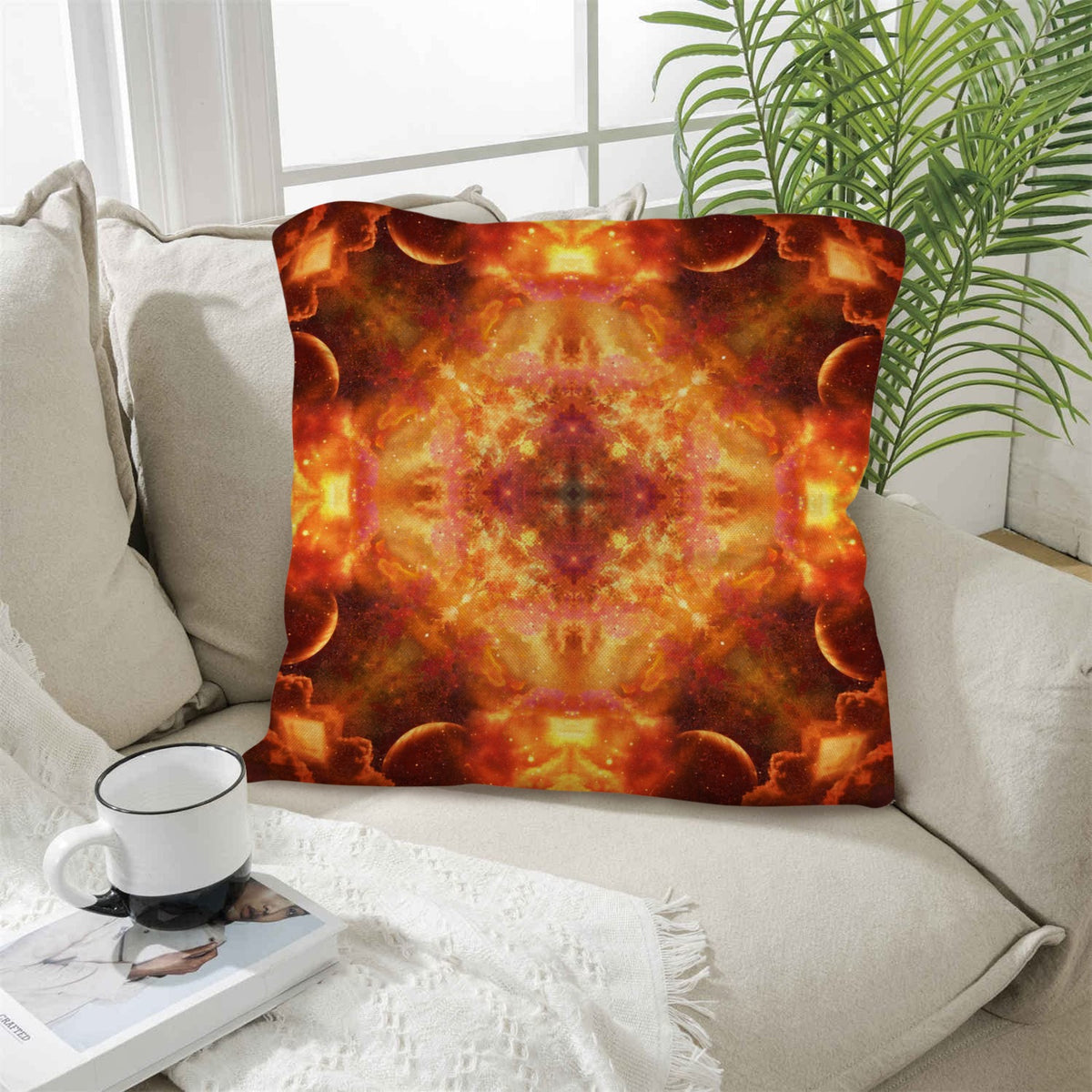 Samhain Night Dreams Desires Linen Throw Pillow 18" x 18" ( 1 Piece ) | Ships from USA