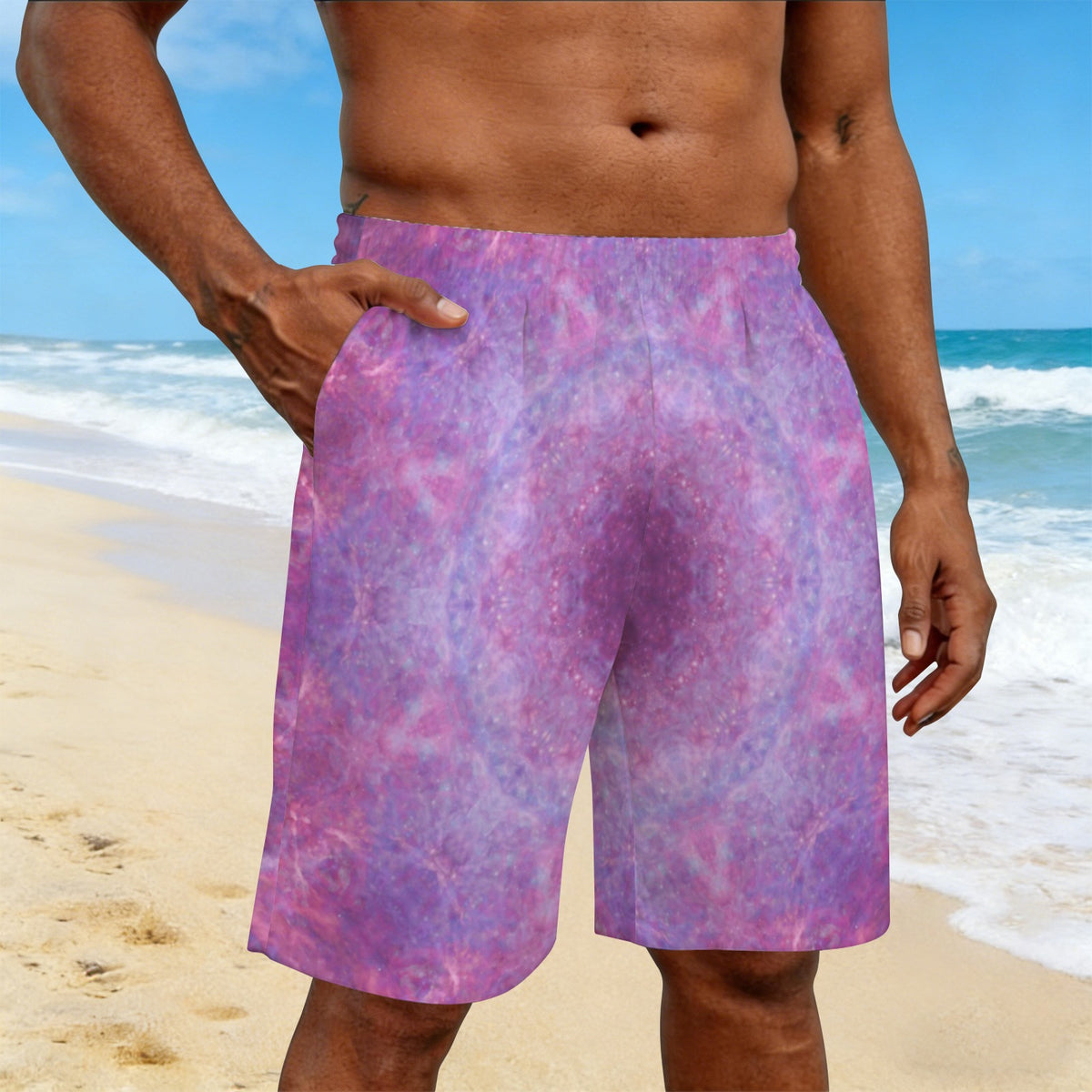 Katerina's Angelus Everlasting Desires Men's All Over Print Beach Shorts (Sets 26) | Ships from USA