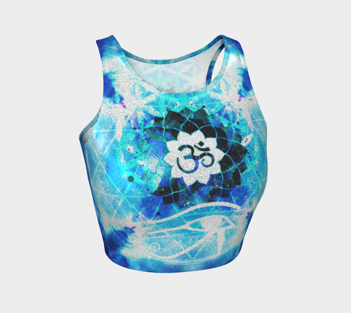 Amen Jin's Mandala of Dragon Fire Fairy Om Meditations Athletic Crop Top