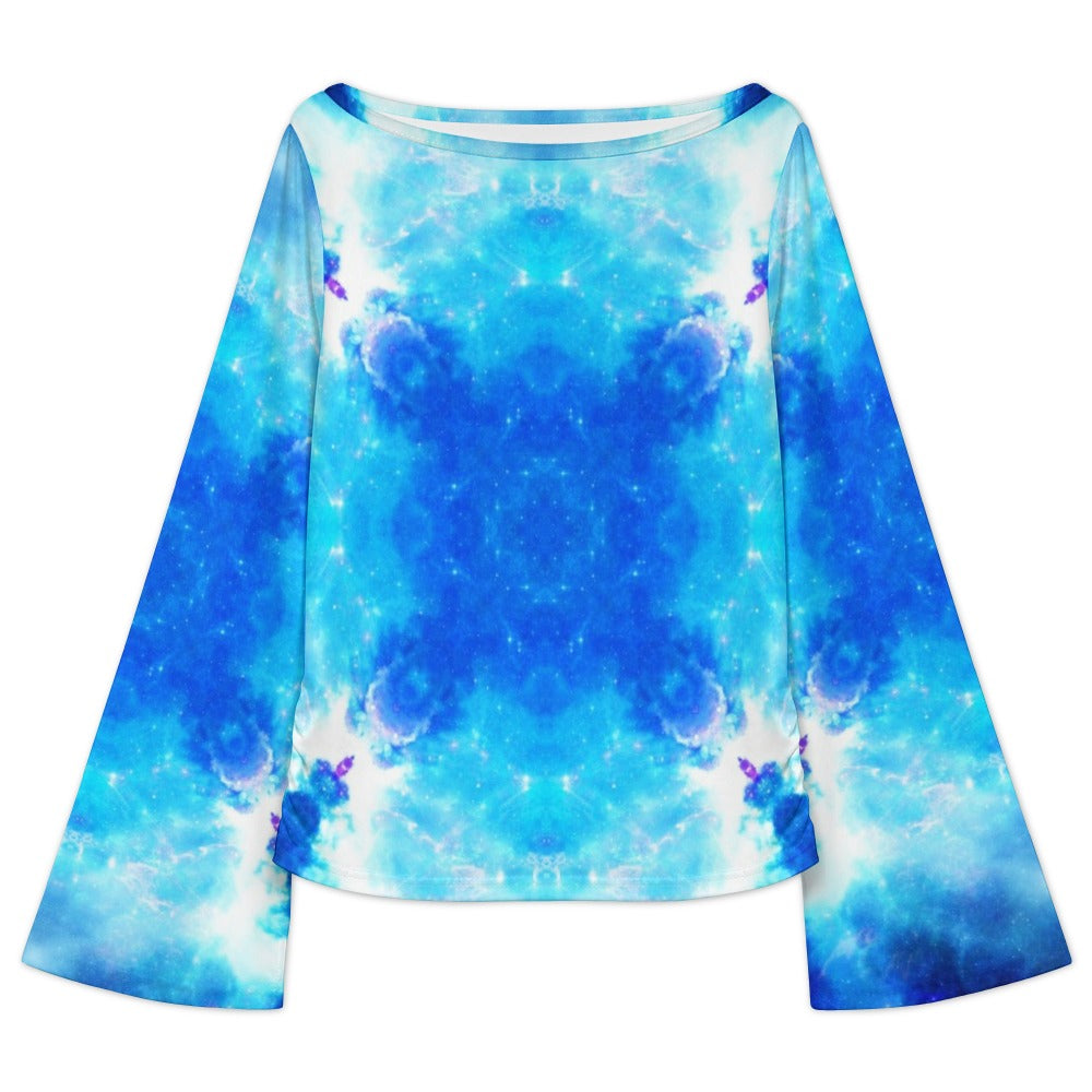 Amen Jin's Mandala of Dragon Fire Desires Women's Boat Neck Bell Sleeve T-shirt