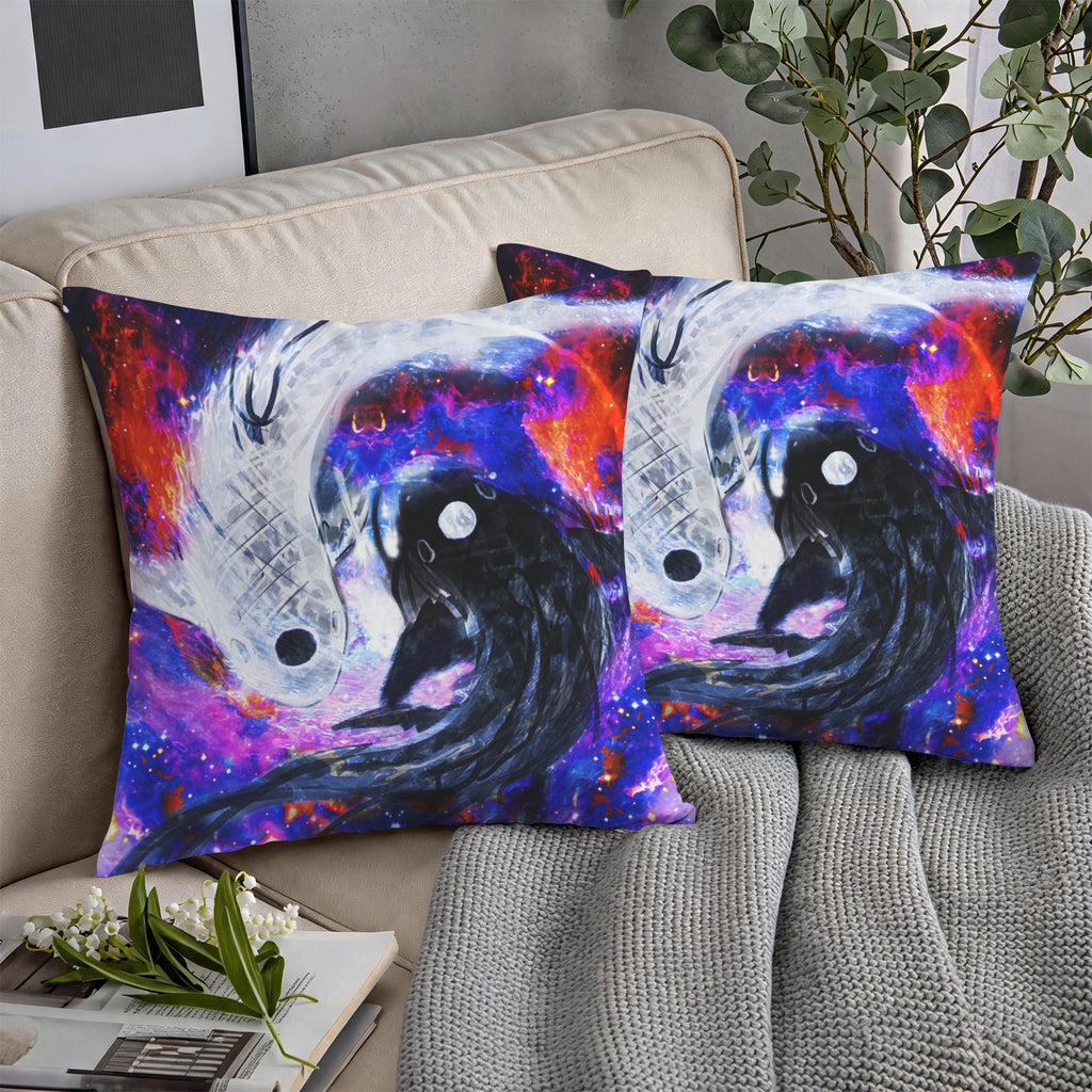 Katerina's Cassandra Koi Desires Custom Pillow Cases 18" x 18" (2-Pack) | Ships from USA