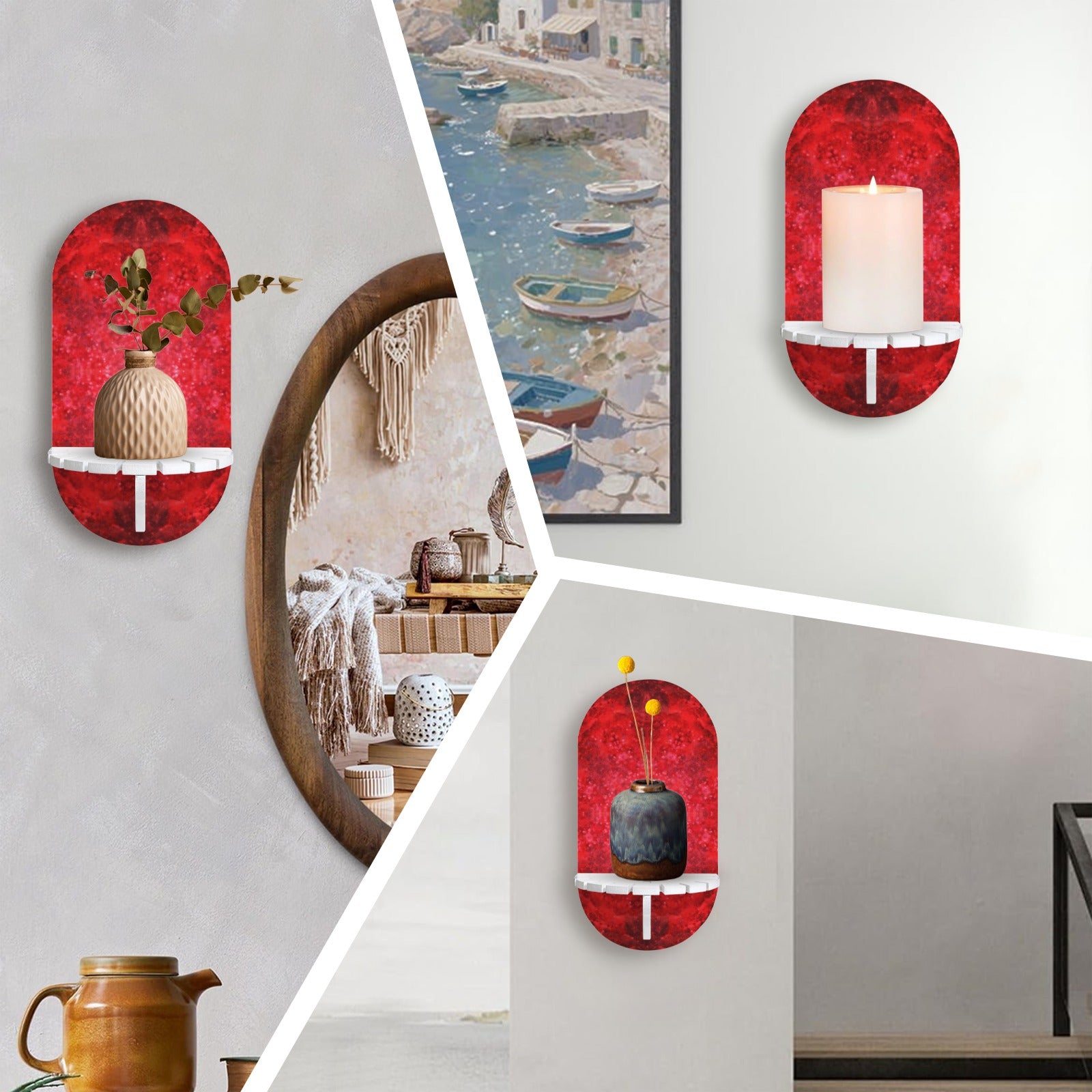 Katerina's as Alive as You Want Me Desires Wall Mounted Candle Holder | Ships from USA
