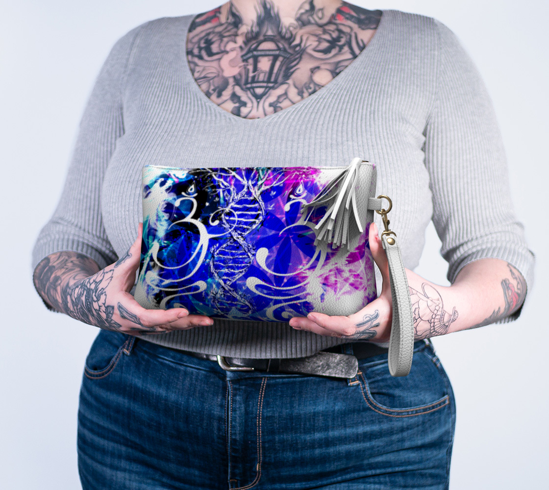 Creation's Desires Buddha Meditations Vegan Leather Makeup Bag