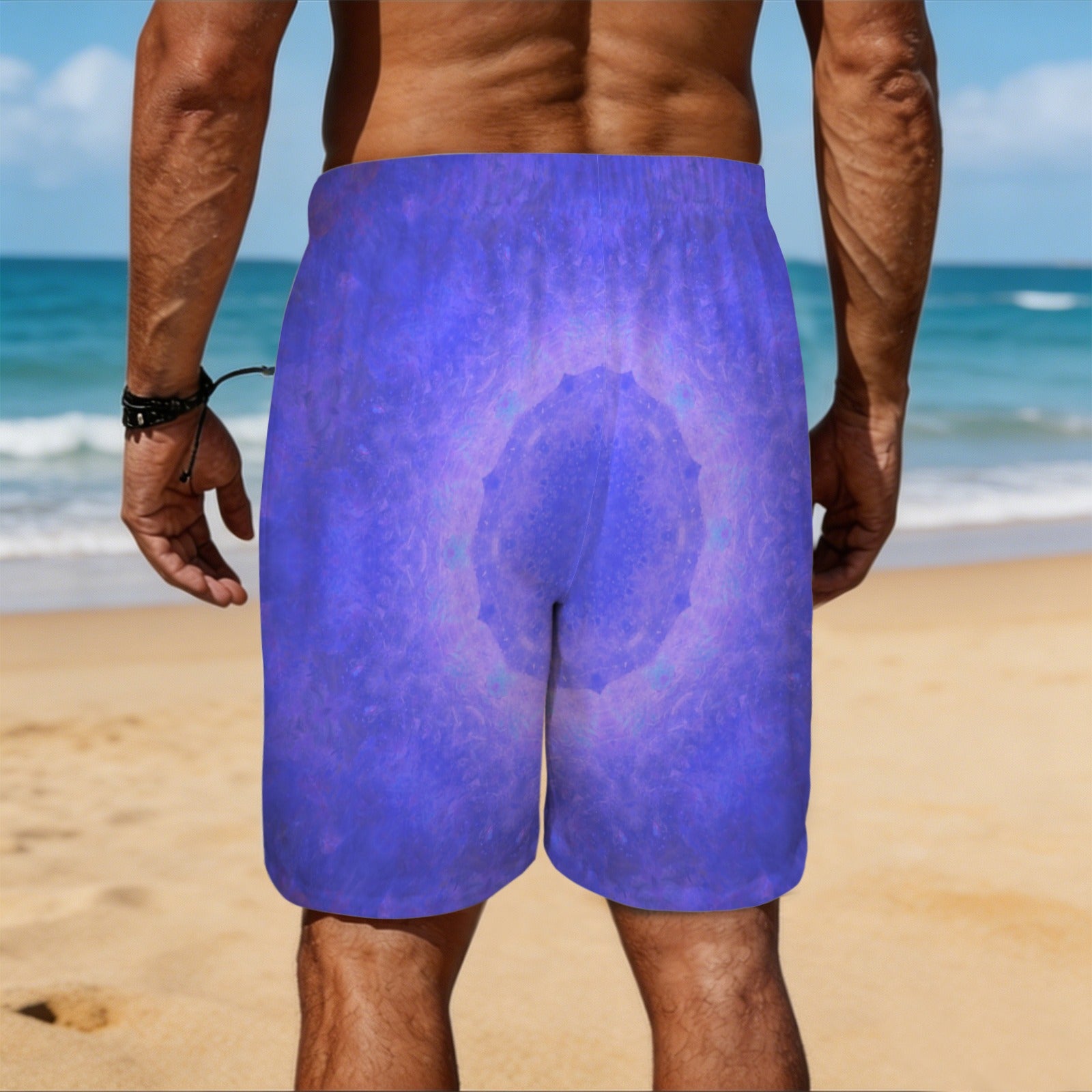 Katerina's Uncertainty in Time & Space Desires Men's All Over Print Beach Shorts (Sets 26) | Ships from USA