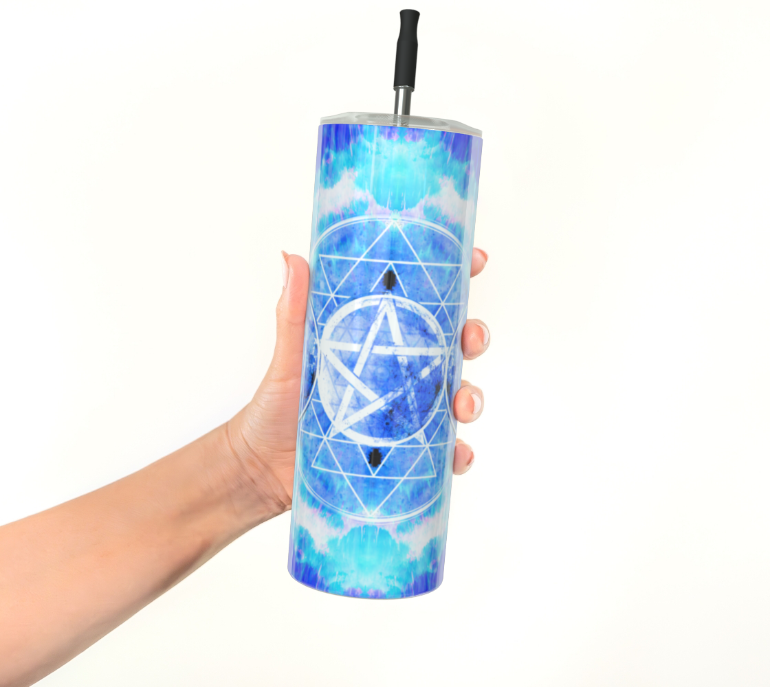 Amen Jin's Blue Sun Triple Goddess Meditations Stainless Steel Tumbler