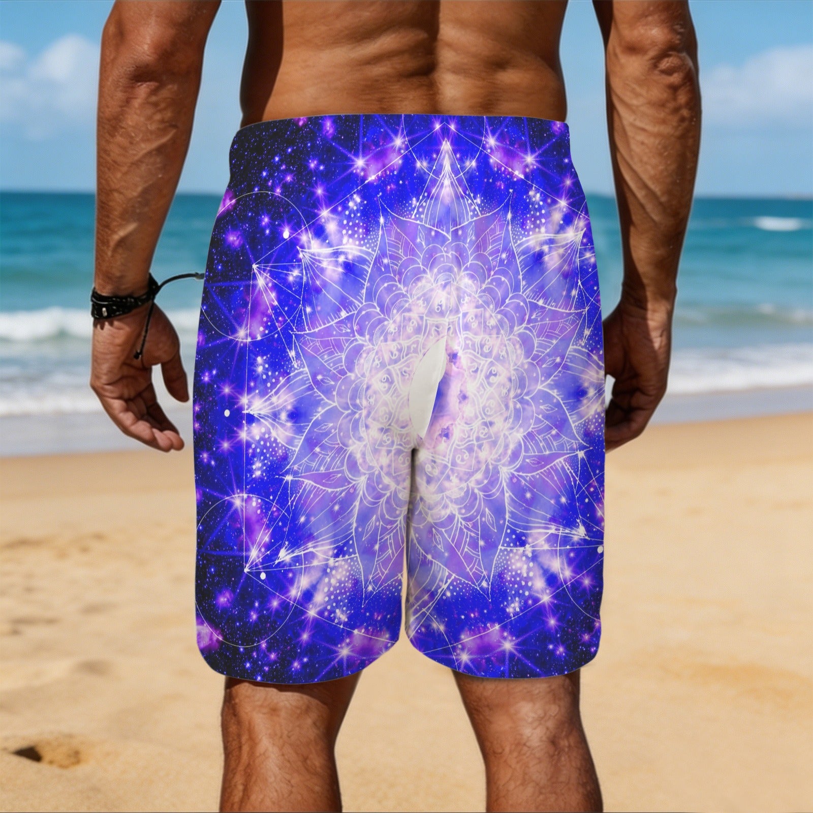 Katerina's Psyche Yin Yang Meditations Men's All Over Print Beach Shorts (Sets 26) | Ships from USA