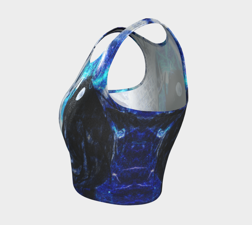 Katerina's Electric Dragon Fire Desires Koi Dreams Athletic Crop Top