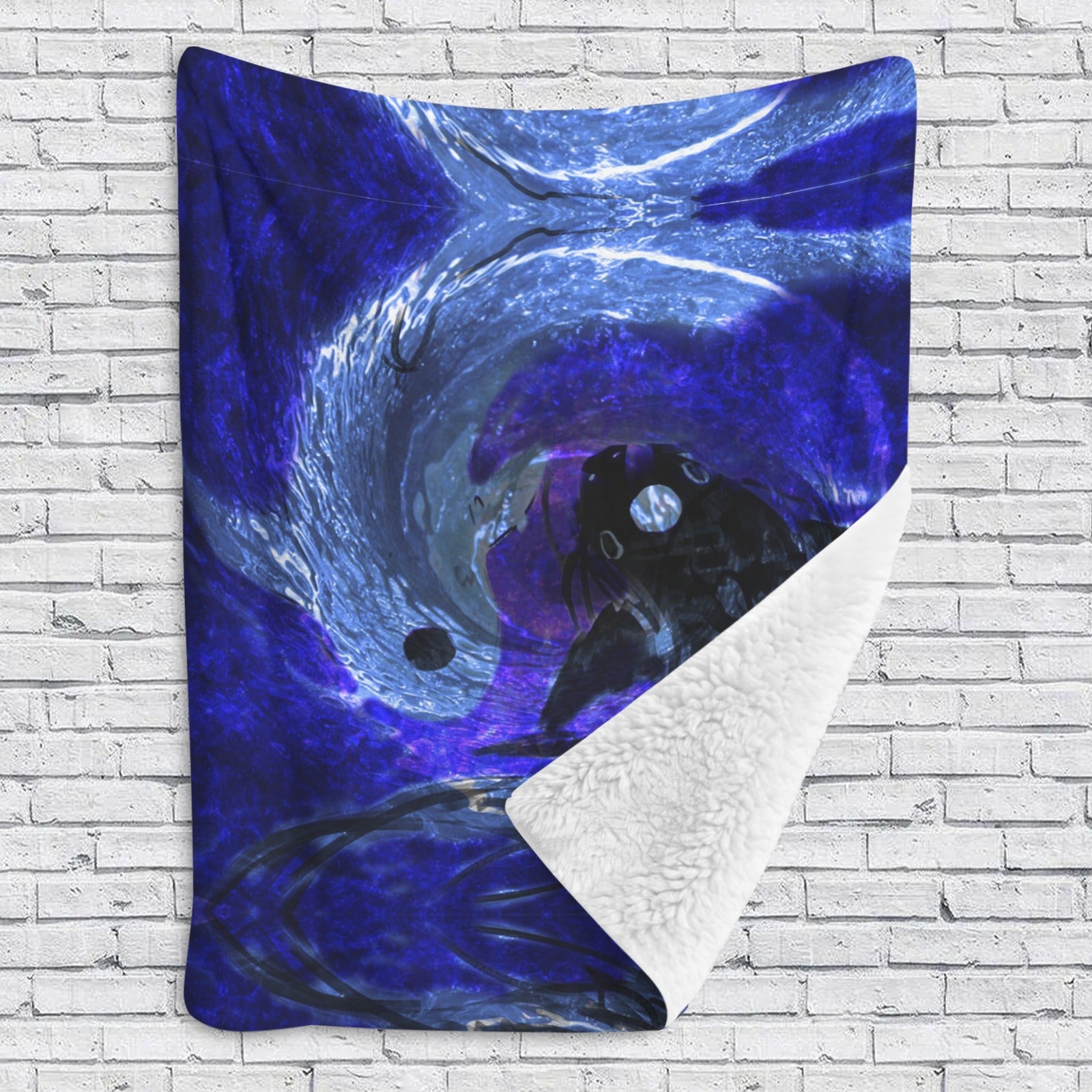 Katerina's Dragon's Eye Koi Desires Sherpa Fleece Blanket 60" x 80" | Ships from USA
