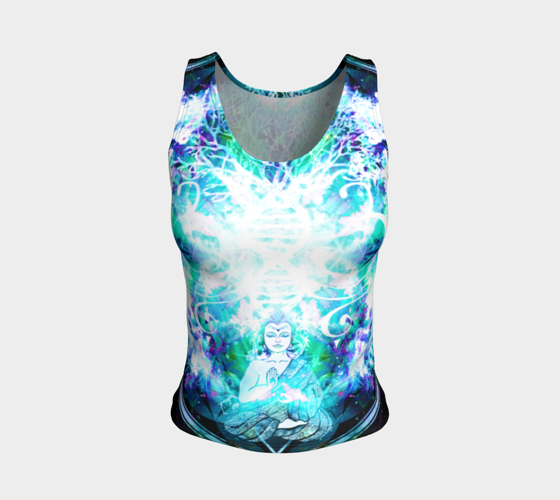 Katerina's Now and Forever Buddha Meditations Fitted Tank Top