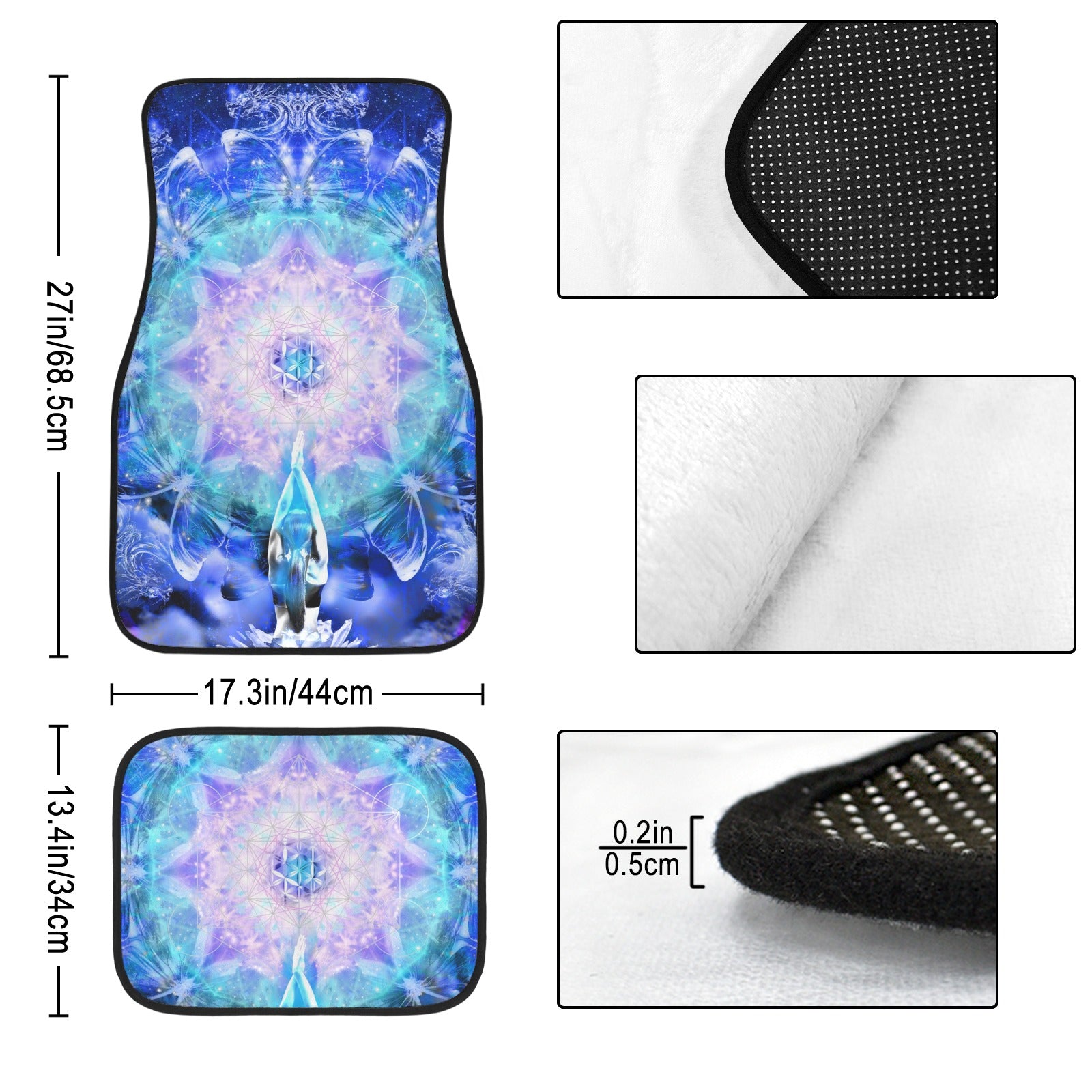 Amen Jin's Katerina's Eros & Psyche Metamorphosis Meditations 4-Piece Car Floor Mats （Customized Separately）| Ships from USA