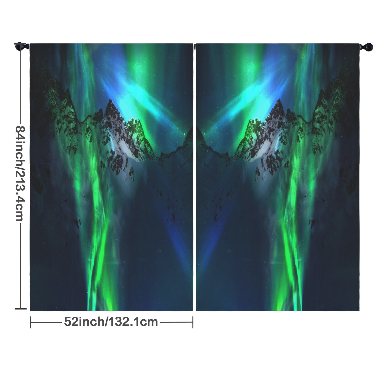 Song of the Mountain Dreams Floor-To-Ceiling Curtain 52x84inch | Ships from USA