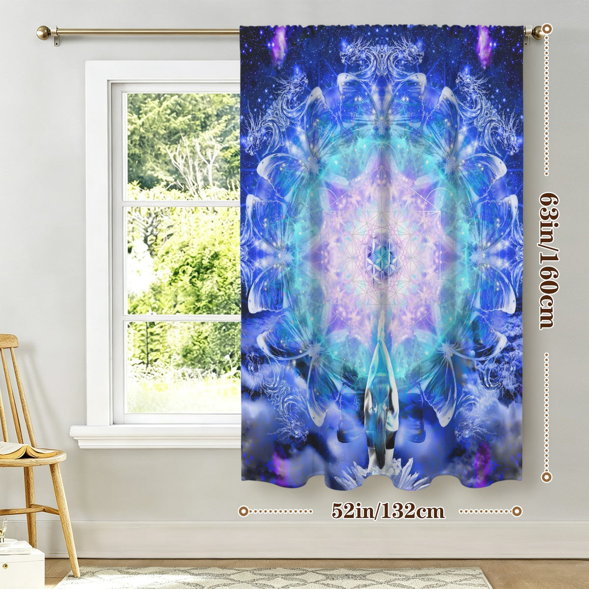 Amen Jin's Katerina's Eros & Psyche Metamorphosis Meditations Window Curtain 52" x 63" ( 1 Piece ) | Ships from USA