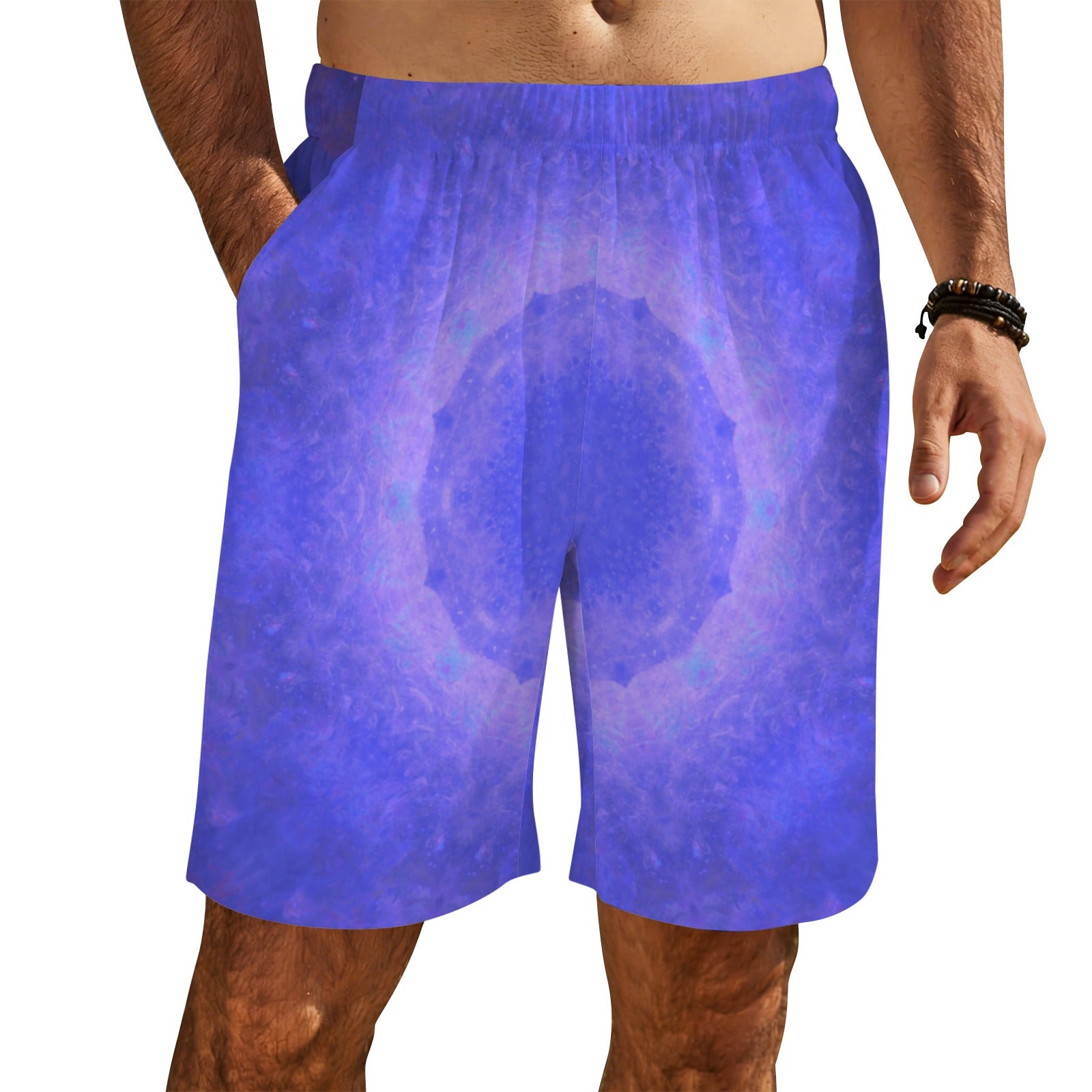 Katerina's Uncertainty in Time & Space Desires Men's All Over Print Beach Shorts (Sets 26) | Ships from USA