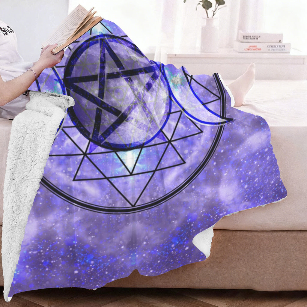 Katerina's Triple Goddess Magickal Desires Sherpa Fleece Blanket 60" x 80" | Ships from USA