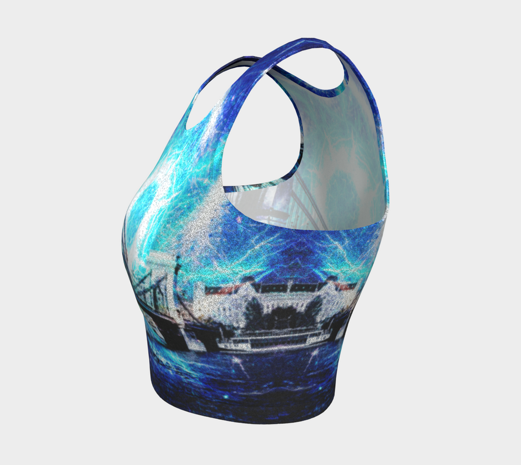 Katerina's Electric Dragon Fire Desires Budapest Dreams Athletic Crop Top