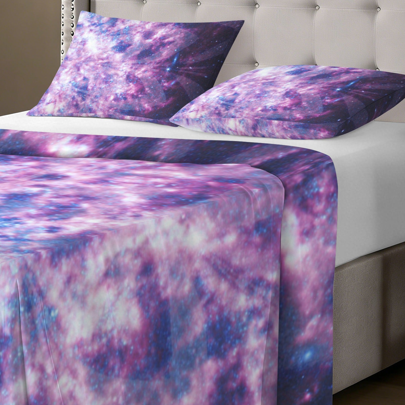 Katerina's Through Time & Space Desires 3-Piece Bedding Set (Bed Sheet + Pillowcases)  | Ships from USA