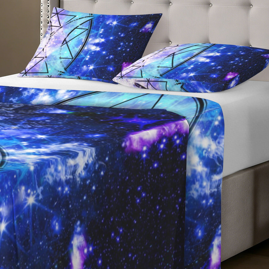 Amen Jin's Katerina's Eros & Psyche Magickal Awakening Meditations 3-Piece Bedding Set (Bed Sheet + Pillowcases)  | Ships from USA