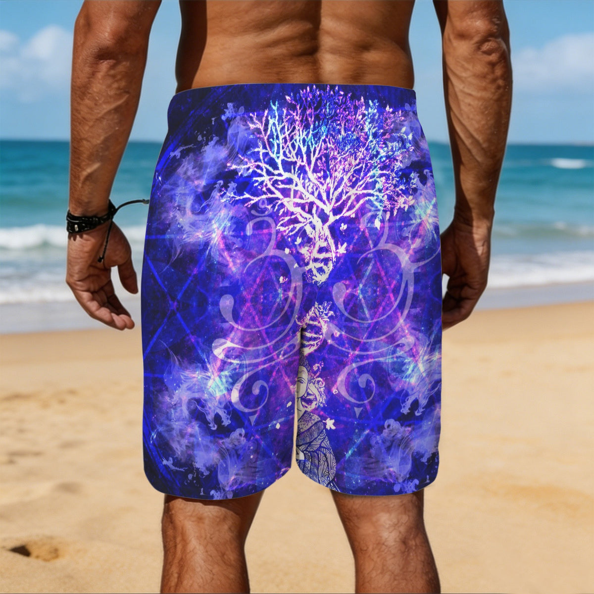 Katerina's Dragon's Eye Desires Buddha Meditations Men's All Over Print Beach Shorts (Sets 26) | Ships from USA