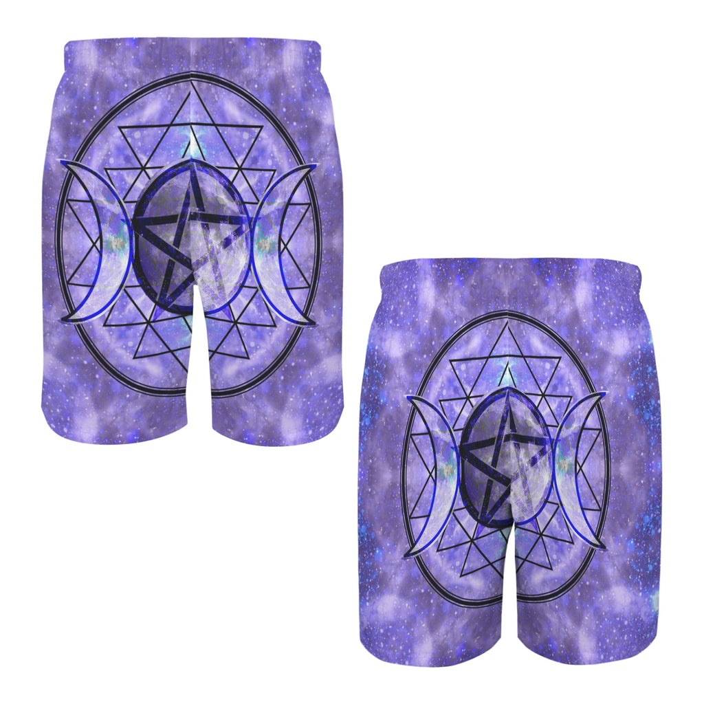 Katerina's Triple Goddess Magickal Desires Men's All Over Print Beach Shorts (Sets 26) | Ships from USA