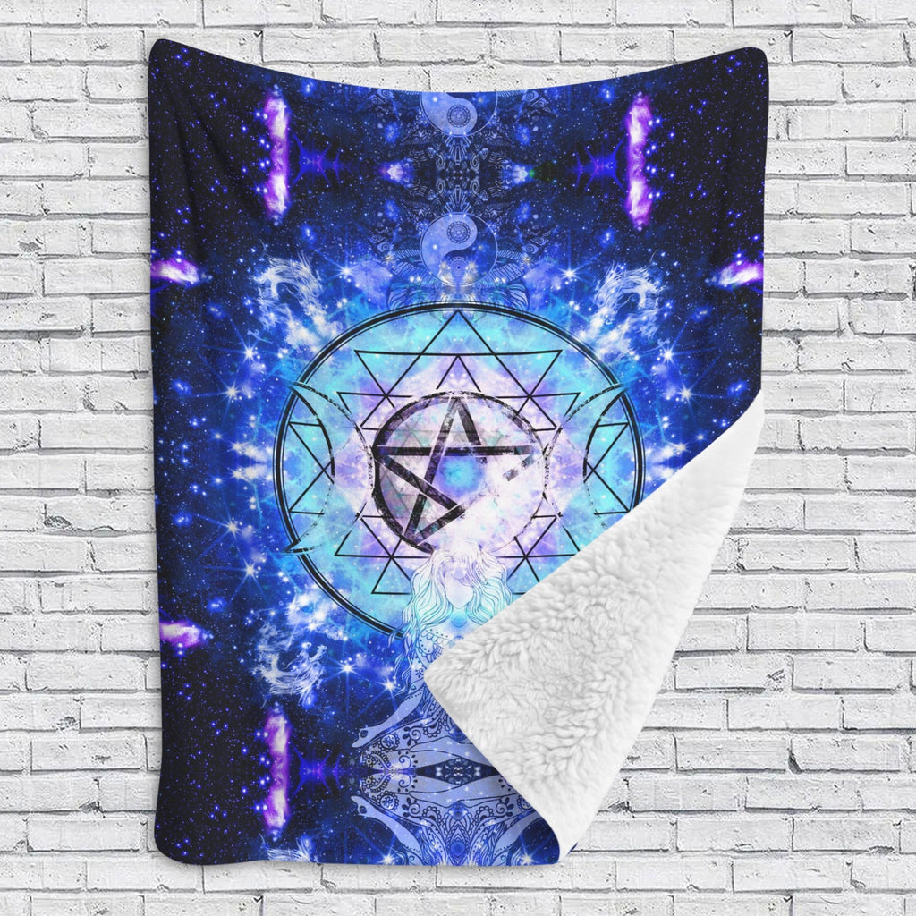 Amen Jin's Katerina's Eros & Psyche Magickal Awakening Meditations Sherpa Fleece Blanket 60" x 80" | Ships from USA