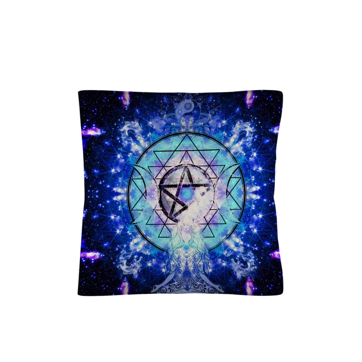 Amen Jin's Katerina's Eros & Psyche Magickal Awakening Meditations Linen Throw Pillow 18" x 18" ( 1 Piece ) | Ships from USA