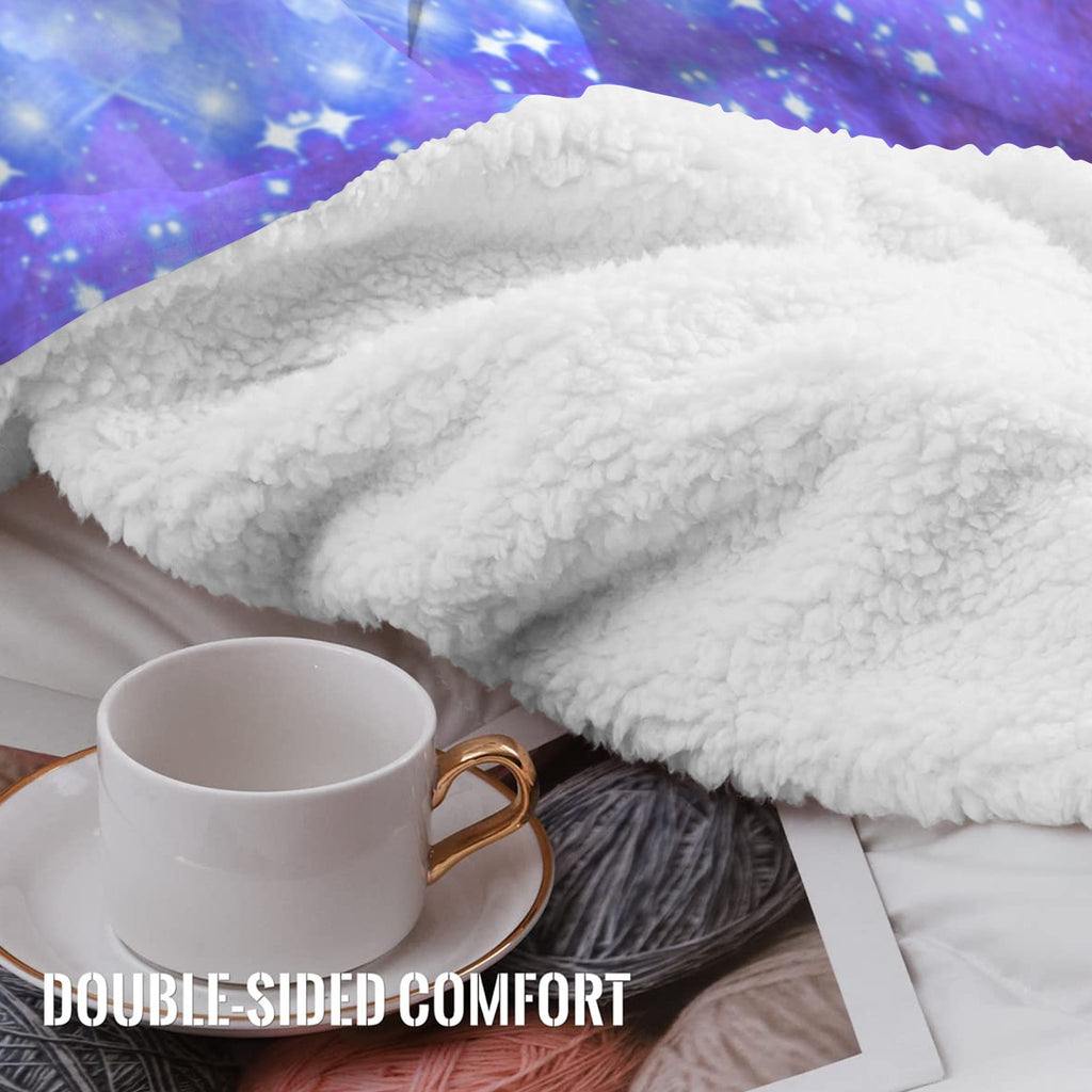 Katerina's Living on a Prayer Desires Sherpa Fleece Blanket 60" x 80" | Ships from USA