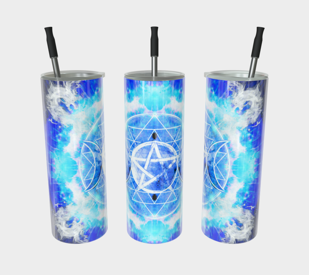 Amen Jin's Blue Sun Triple Goddess Meditations Stainless Steel Tumbler