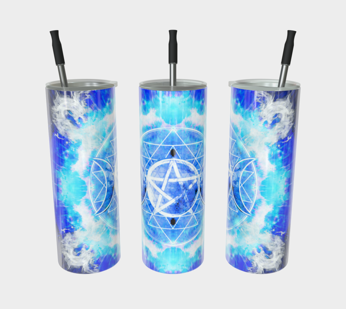 Amen Jin's Blue Sun Triple Goddess Meditations Stainless Steel Tumbler