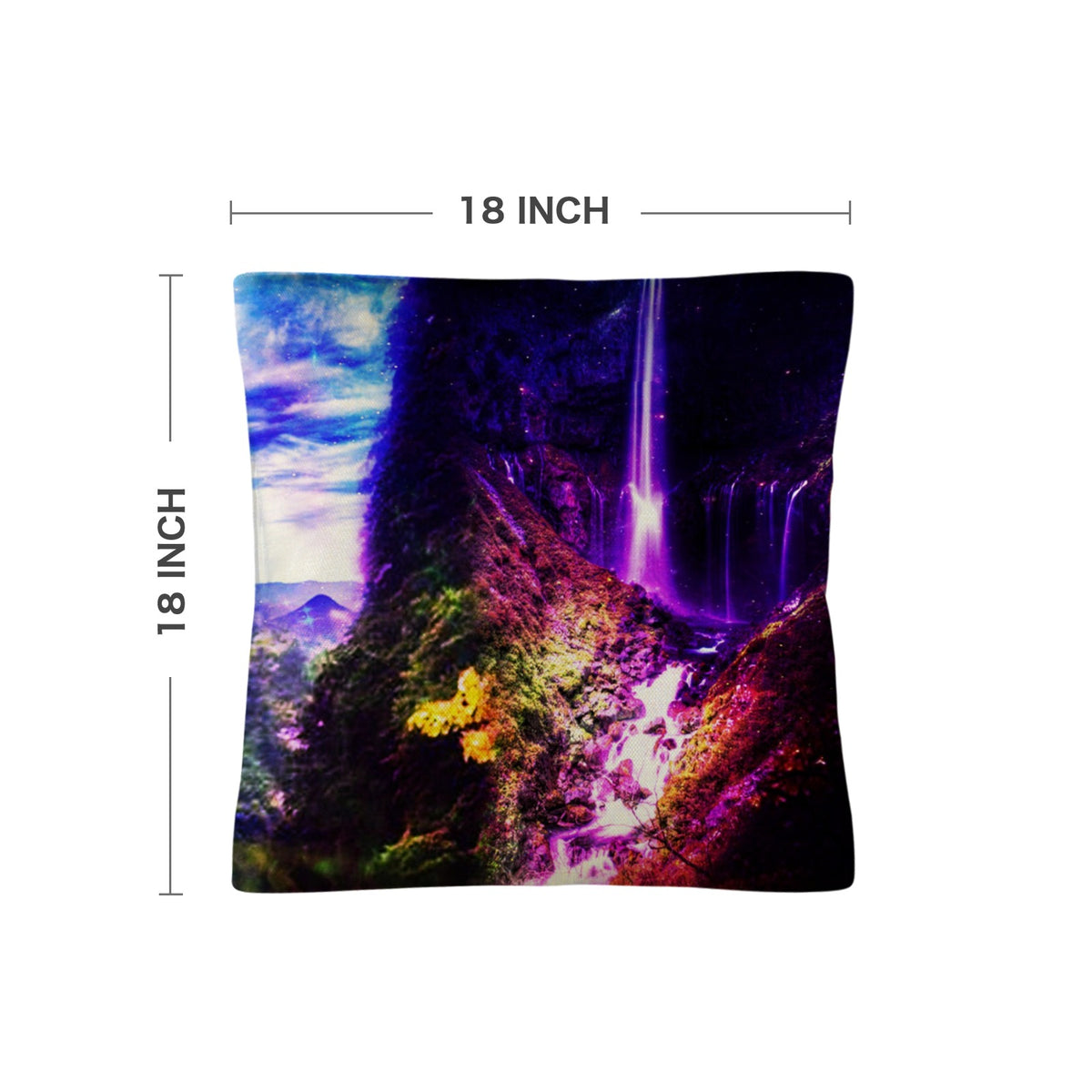 Creation's Heaven Abalone Lake Dreams Linen Throw Pillow 18" x 18" ( 1 Piece ) | Ships from USA