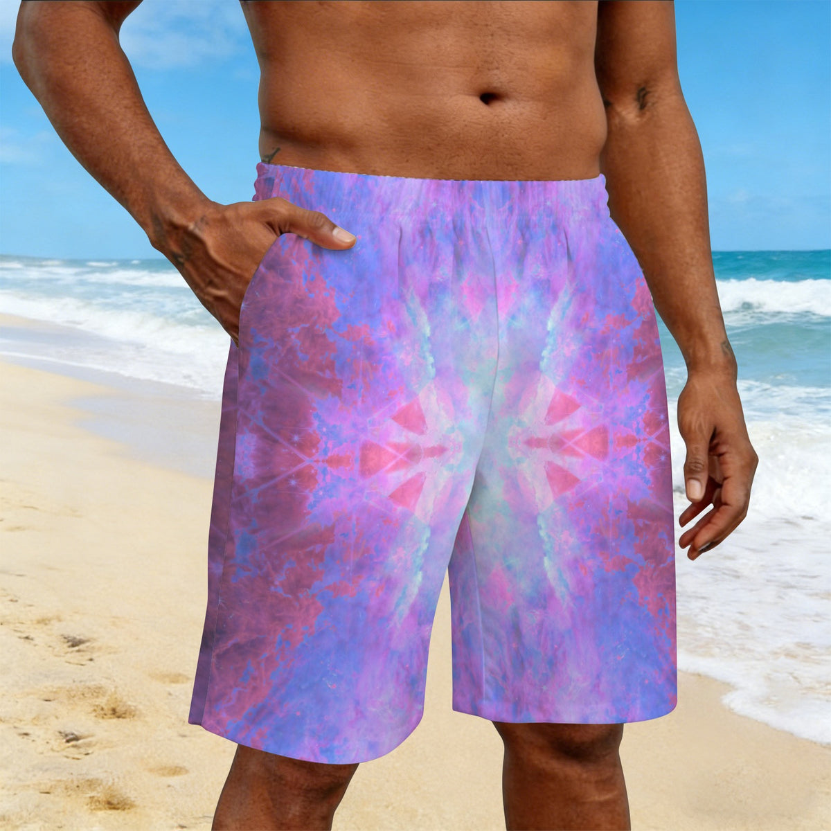 Katerina's Tomorrow Girl Desires Men's All Over Print Beach Shorts (Sets 26) | Ships from USA
