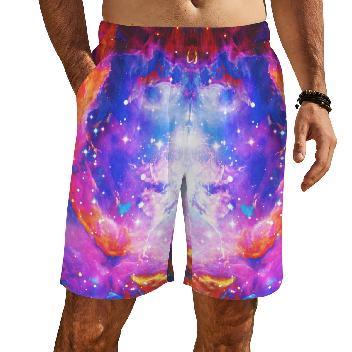Katerina's Cassandra Desires Men's All Over Print Beach Shorts (Sets 26) | Ships from USA