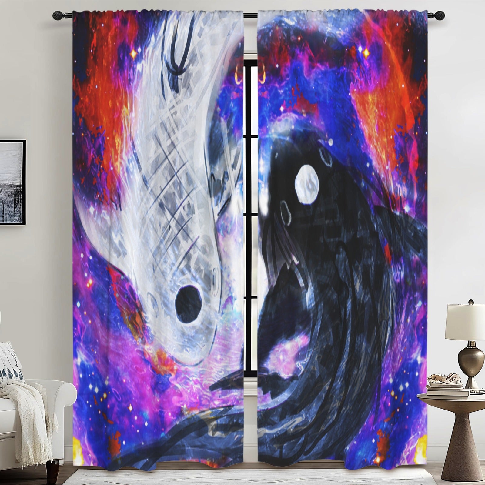 Katerina's Cassandra Koi Desires Floor-To-Ceiling Curtain 52x84inch | Ships from USA