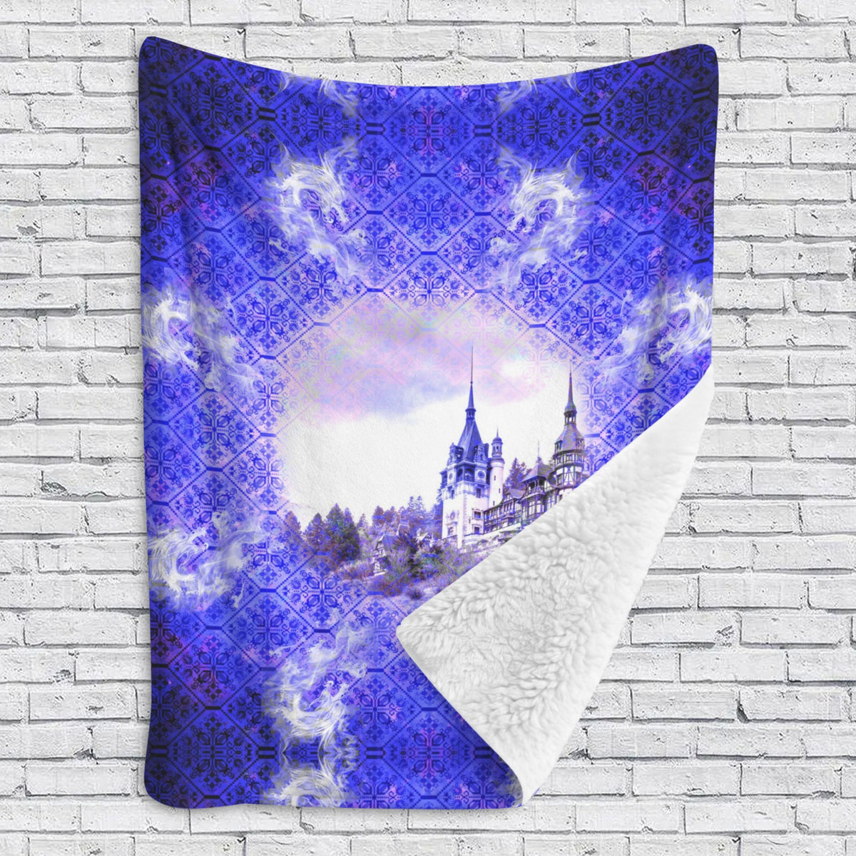 Katerina's Uncertainty in Time & Space Desires Dragoness Dreams Sherpa Fleece Blanket 60" x 80" | Ships from USA