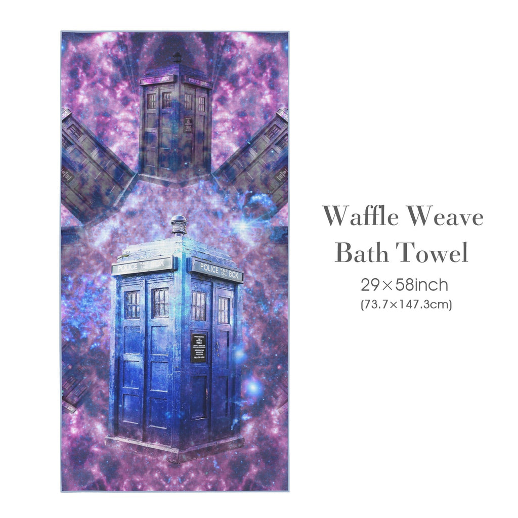 Katerina's Through Time & Space Doctor Desires Waffle Weave Bath Towel 29" x 58" | Ships from USA