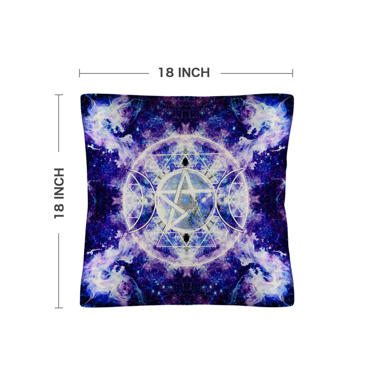 Amen Jin's Katerina's Dracularian Dragoness Triple Goddess Meditations Linen Throw Pillow 18" x 18" ( 1 Piece ) | Ships from USA