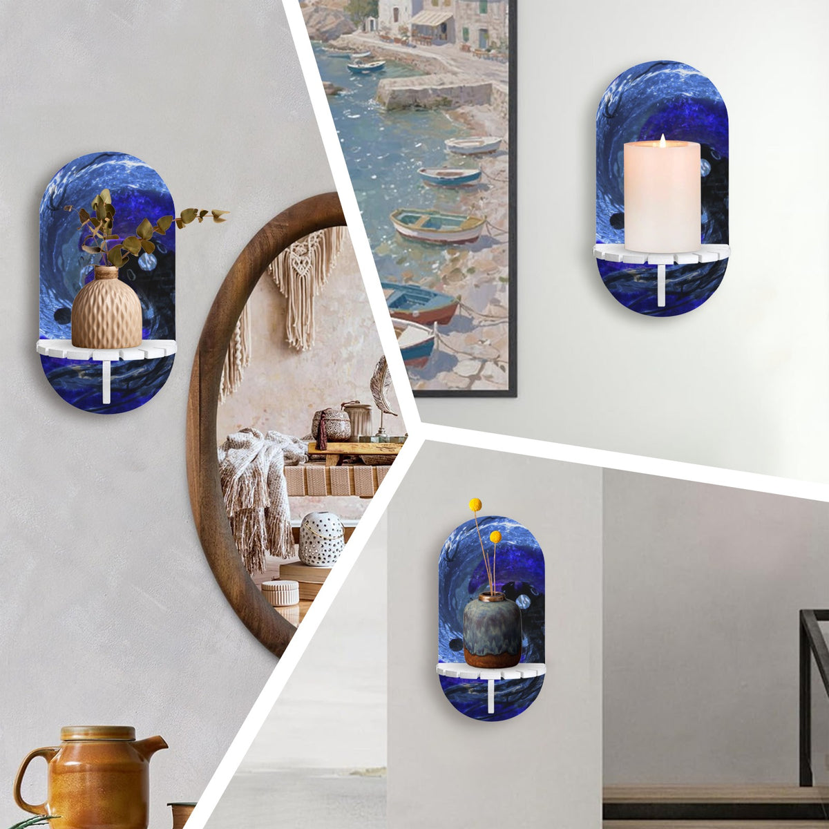 Katerina's Dragon's Eye Koi Desires Wall Mounted Candle Holder | Ships from USA