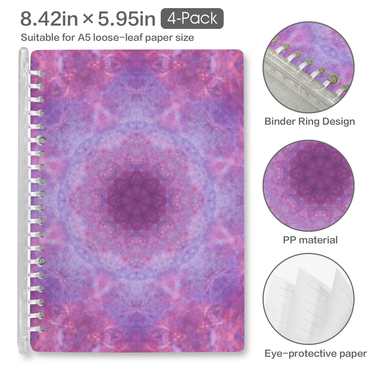 Katerina's Angelus Everlasting Desires Loose-Leaf Notebooks ( Cover Print, 4-Pack ) | Ships from USA
