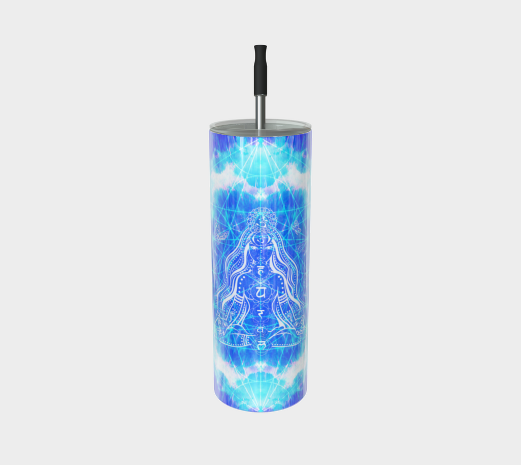 Amen Jin's Blue Sun Cosmic Meditations Stainless Steel Tumbler