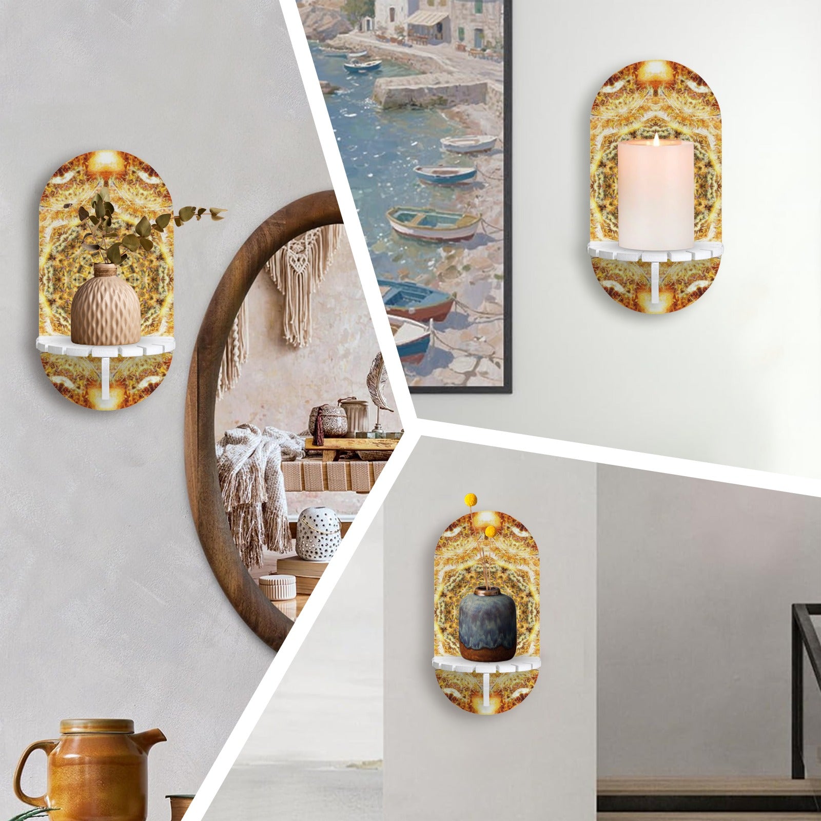 Katerina's Jupiter Desires Wall Mounted Candle Holder | Ships from USA