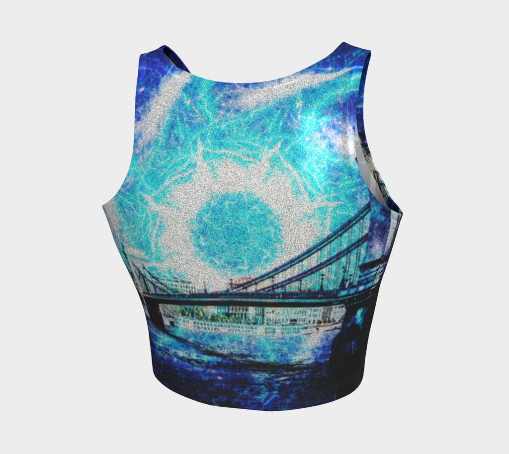 Katerina's Electric Dragon Fire Desires Budapest Dreams Athletic Crop Top