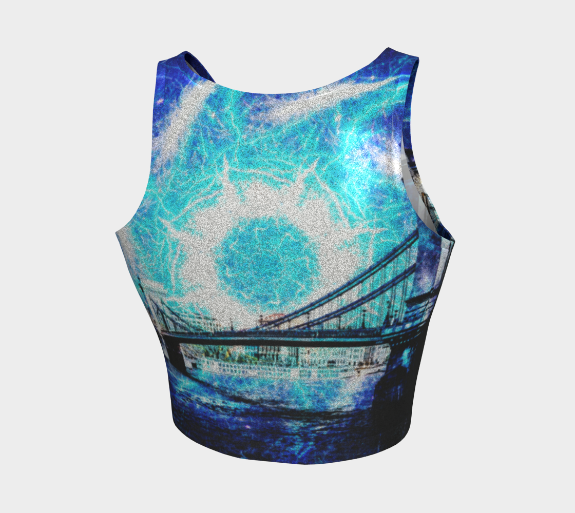 Katerina's Electric Dragon Fire Desires Budapest Dreams Athletic Crop Top